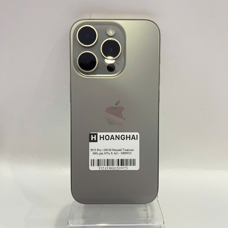 iPhone 15 Pro 128GB Tự Nhiên 98% pin 93% Quốc tế từ AU (Không dùng sim AU)  - HH9923