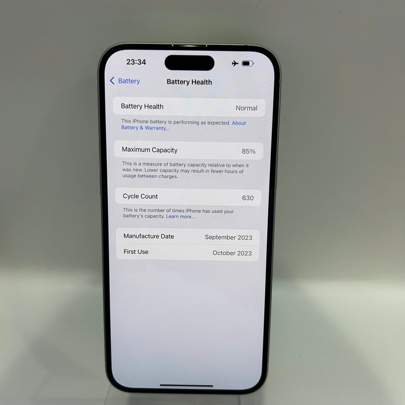 iPhone 15 Plus 256GB Xanh Lá 98% pin 85% Máy đã trả hết tiền mạng dùng như Quốc tế Apple (xước viền) - HH1972