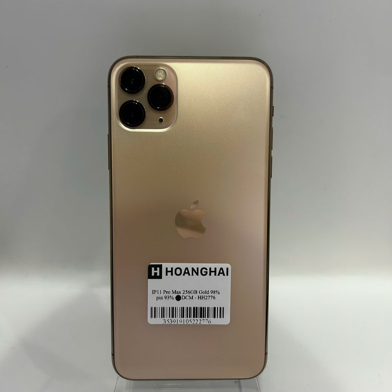 iPhone 11 Pro Max 256GB Vàng 98% pin 93% Máy đã trả hết tiền mạng dùng như Quốc tế Apple  - HH2776