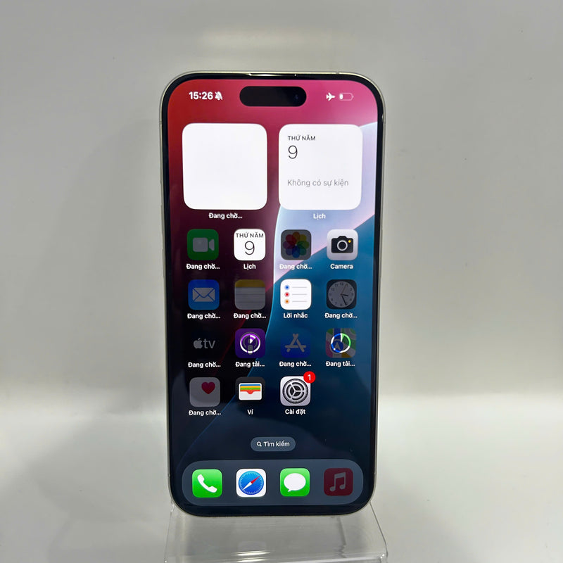 iPhone 15 Pro 128GB Trắng 98% pin 88%  Quốc tế từ SB (Không dùng sim SB - màn LKCH) - HH3701