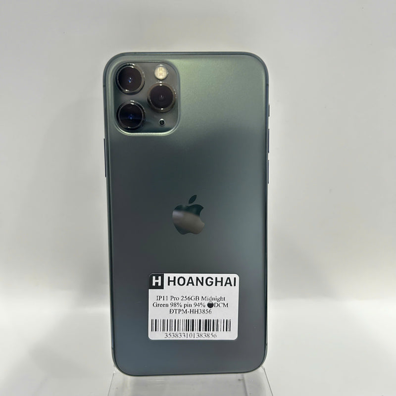 iPhone 11 Pro 256GB Xanh Lá 98% pin 94% Máy đã trả hết tiền mạng dùng như Quốc tế Apple (Đã thay pin) - HH3856