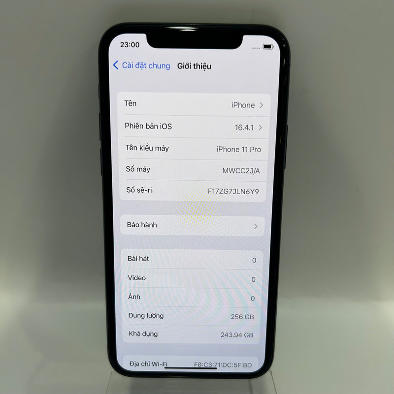 iPhone 11 Pro 256GB Xanh Lá 98% pin 94% Máy đã trả hết tiền mạng dùng như Quốc tế Apple (Đã thay pin) - HH3856