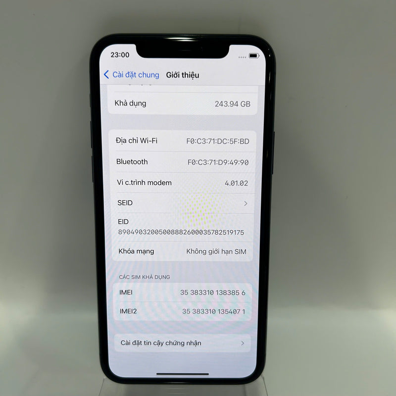 iPhone 11 Pro 256GB Xanh Lá 98% pin 94% Máy đã trả hết tiền mạng dùng như Quốc tế Apple (Đã thay pin) - HH3856