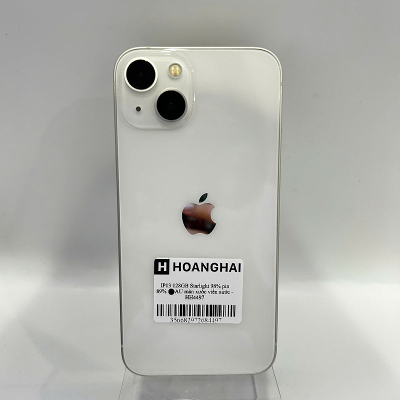 iPhone 13 128GB Trắng 98% pin 89% Máy đã trả hết tiền mạng dùng như Quốc tế Apple (màn xước, viền xước) - HH4497