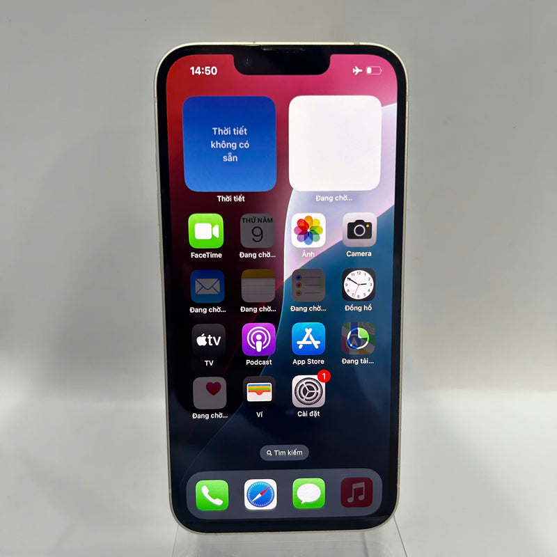 iPhone 13 128GB Trắng 98% pin 89% Máy đã trả hết tiền mạng dùng như Quốc tế Apple (màn xước, viền xước) - HH4497