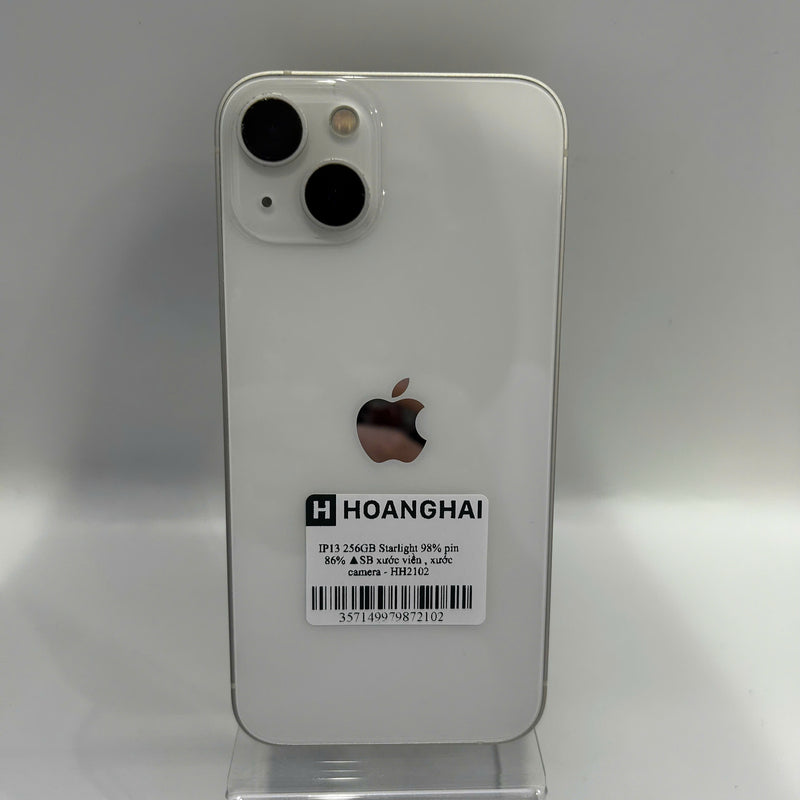 iPhone 13 256GB Trắng 98% pin 86% Quốc tế từ SB (Không dùng sim SB) (xước viền , xước camera) - HH2102