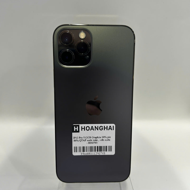iPhone 12 Pro 512GB Đen 98% pin 86%  Quốc Tế Apple (xước màn , viền xước) - HH0793