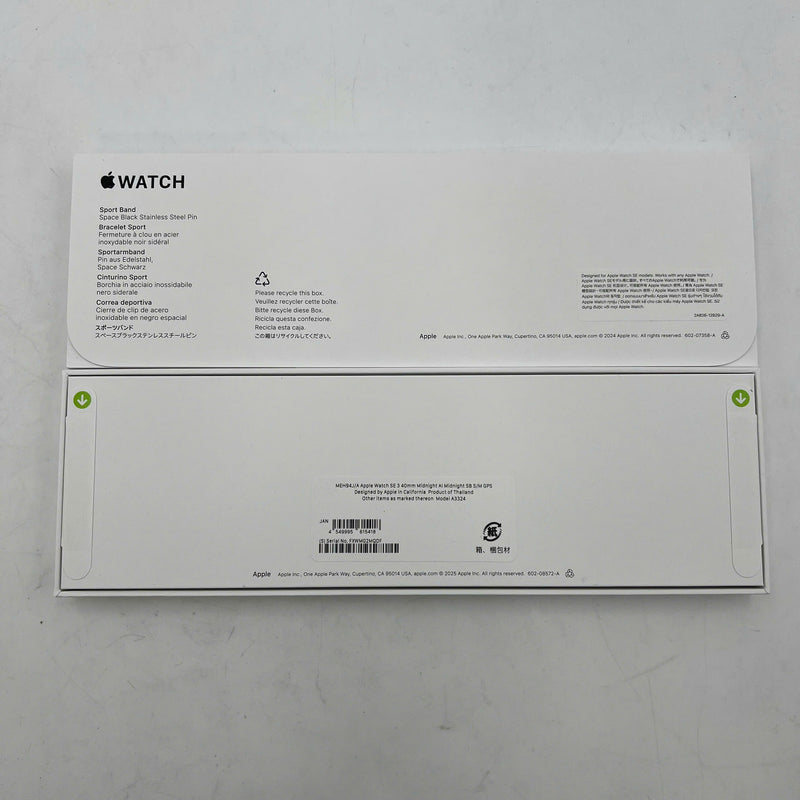 Apple Watch SE3 40mm GPS Midnight Aluminum Case/ Midnight Sport Band Nguyên Hộp