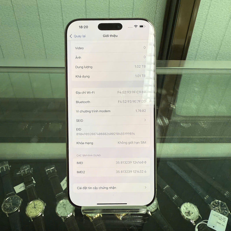iPhone 16 Pro Max 1TB Tự Nhiên 99% pin 100% Quốc tế từ RKT (Không dùng sim RKT - sạc 83 lần) - HH1600
