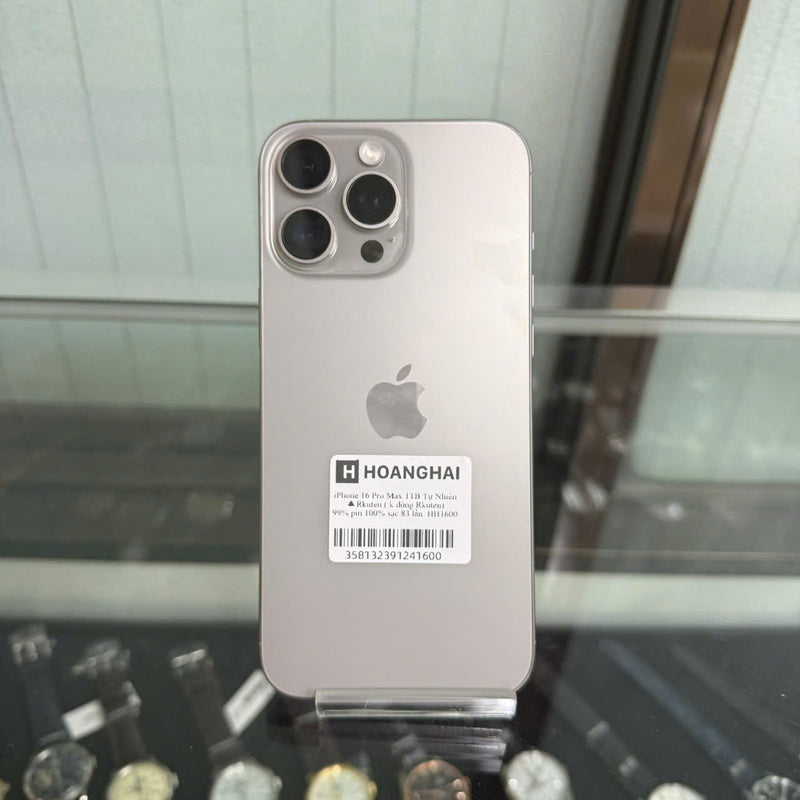 iPhone 16 Pro Max 1TB Tự Nhiên 99% pin 100% Quốc tế từ RKT (Không dùng sim RKT - sạc 83 lần) - HH1600