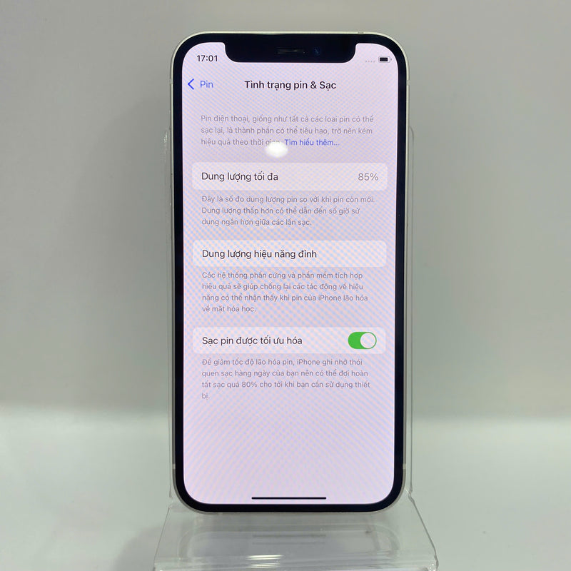 iPhone 12 Mini Trắng 128GB 98% pin 85% Máy đã trả hết tiền mạng dùng như quốc tế Apple - HH2924