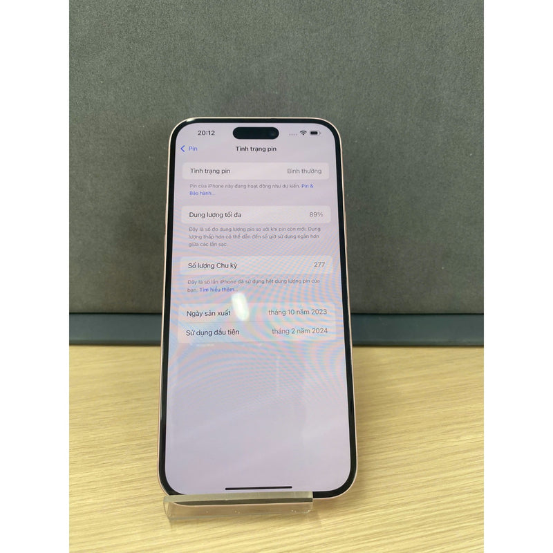 iPhone 15 Plus 128GB Hồng 98% pin 89% Quốc tế Apple  - HH4754