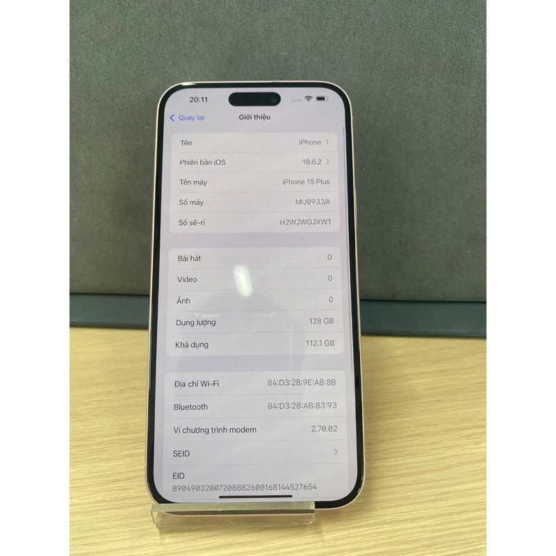 iPhone 15 Plus 128GB Hồng 98% pin 89% Quốc tế Apple  - HH4754
