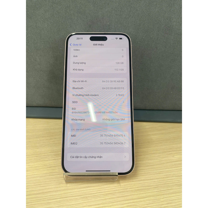 iPhone 15 Plus 128GB Hồng 98% pin 89% Quốc tế Apple  - HH4754