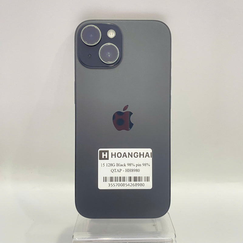 iPhone 15 128GB Đen 98% pin 98% Quốc tế Apple - HH8980