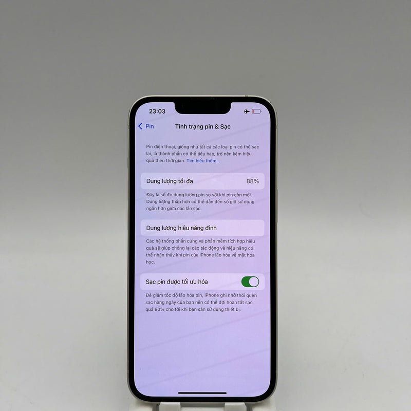 iPhone 14 128GB Trắng 98% pin 88% Máy đã trả hết tiền mạng dùng như Quốc tế Apple (màn và viền xước, viền cam xước) - HH3008