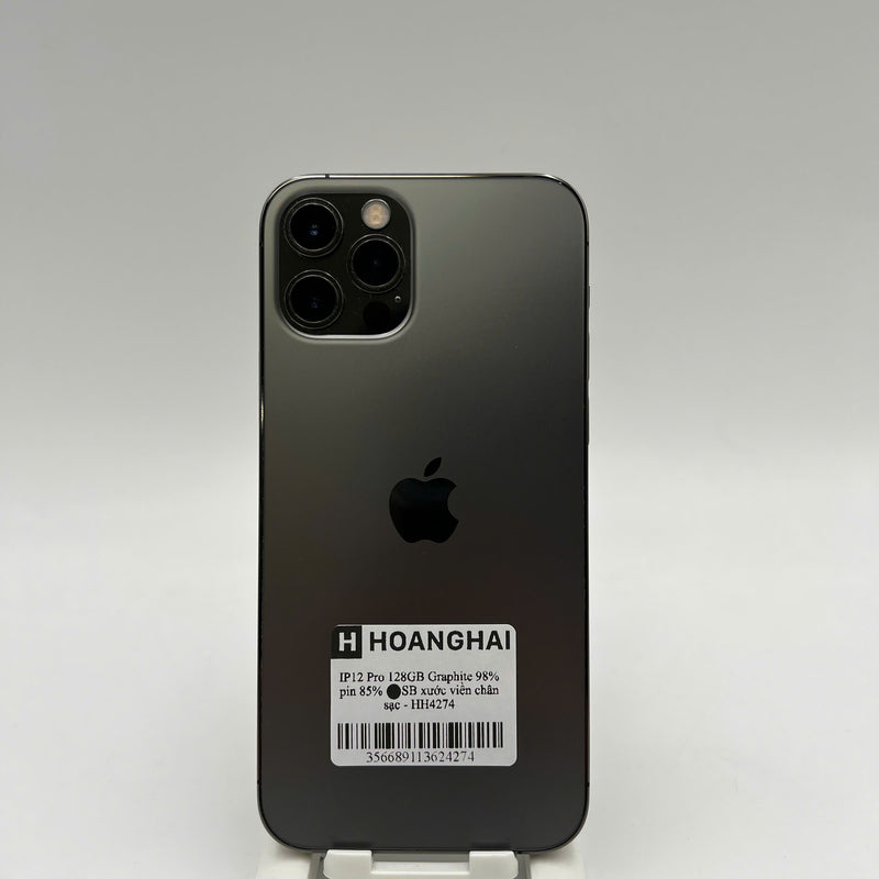 iPhone 12 Pro 128GB Đen 98% pin 85% Máy đã trả hết tiền mạng dùng như Quốc tế Apple (xước viền chân sạc) - HH4274