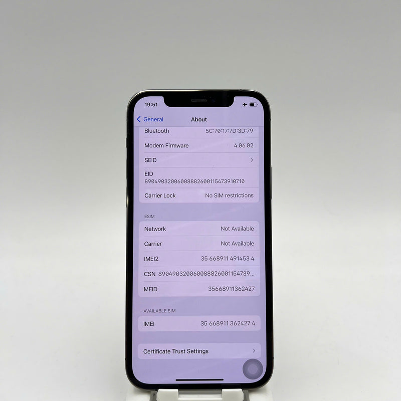 iPhone 12 Pro 128GB Đen 98% pin 85% Máy đã trả hết tiền mạng dùng như Quốc tế Apple (xước viền chân sạc) - HH4274