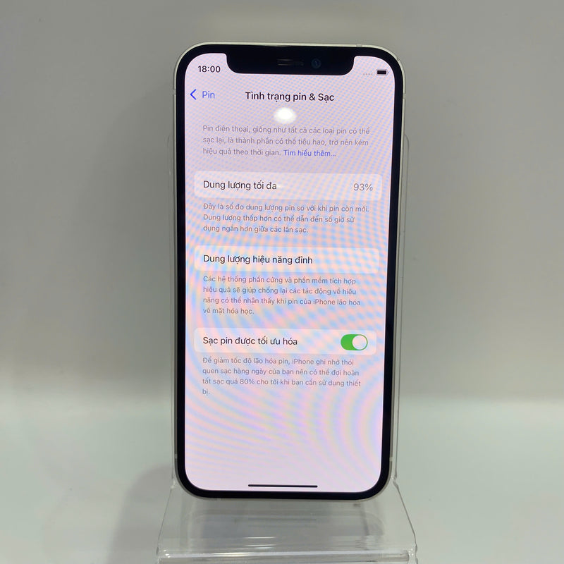 iPhone 12 Mini Trắng 128GB 98% pin 93% Máy đã trả hết tiền mạng dùng như quốc tế Apple (Pin LKCH) - HH6540