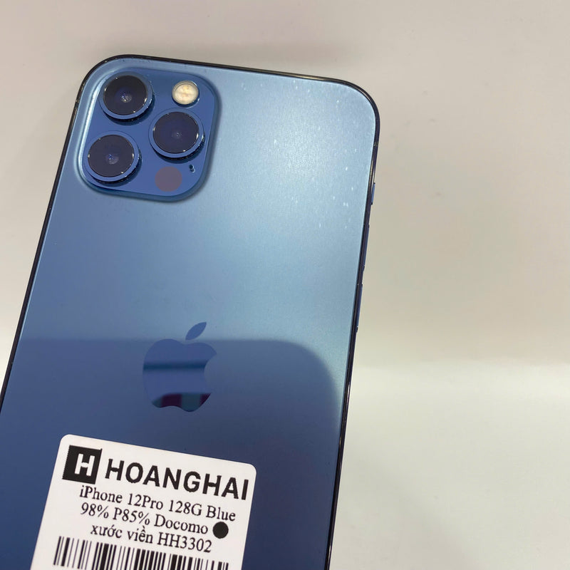 iPhone 12 Pro 128GB Xanh Dương 98% pin 85% Máy đã trả hết tiền mạng dùng như Quốc tế Apple (xước viền) - HH3302
