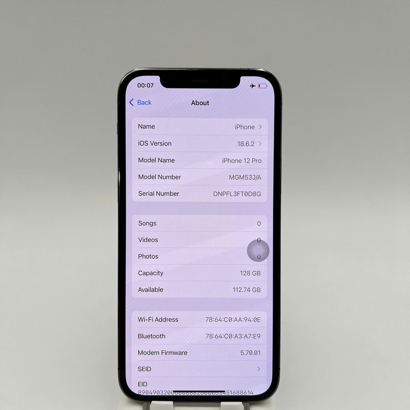 iPhone 12 Pro 128GB Đen 98% pin 86% Máy đã trả hết tiền mạng dùng như Quốc tế Apple (đốm 1x/2x) - HH2175