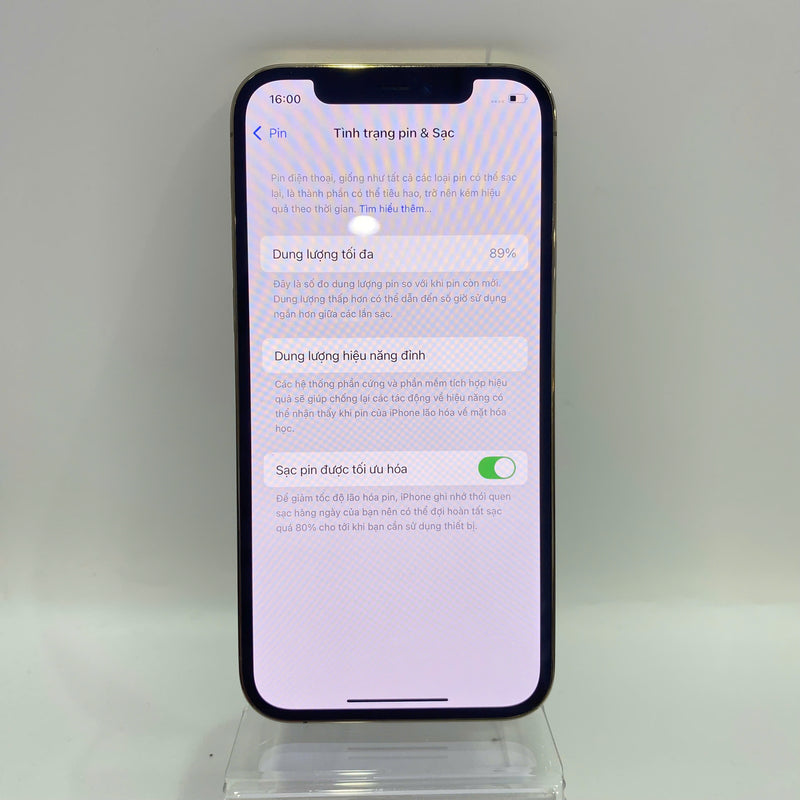 iPhone 12 Pro 128GB Vàng 98% pin 89%  Máy đã trả hết tiền mạng dùng như Quốc tế Apple  - HH3008