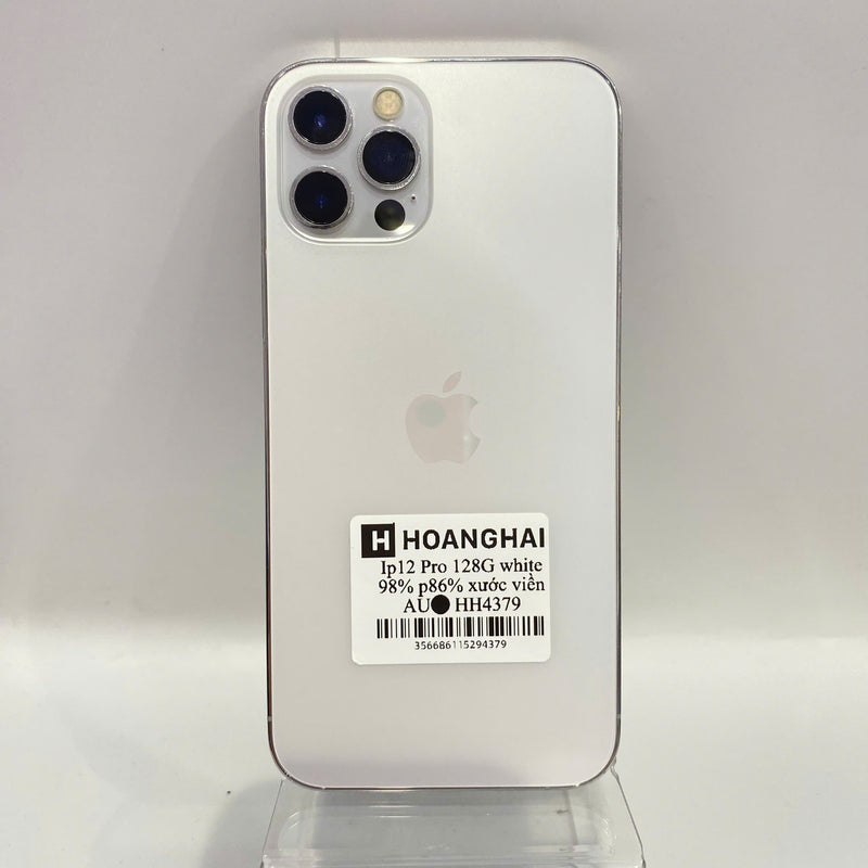 iPhone 12 Pro 128GB Trắng 98% pin 86% Máy đã trả hết tiền mạng dùng như Quốc tế Apple (xước viền) - HH4379
