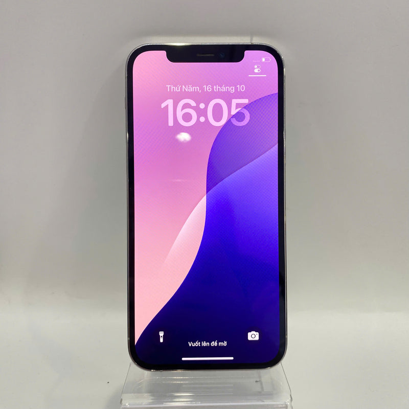 iPhone 12 Pro 128GB Trắng 98% pin 86% Máy đã trả hết tiền mạng dùng như Quốc tế Apple (xước viền) - HH4379