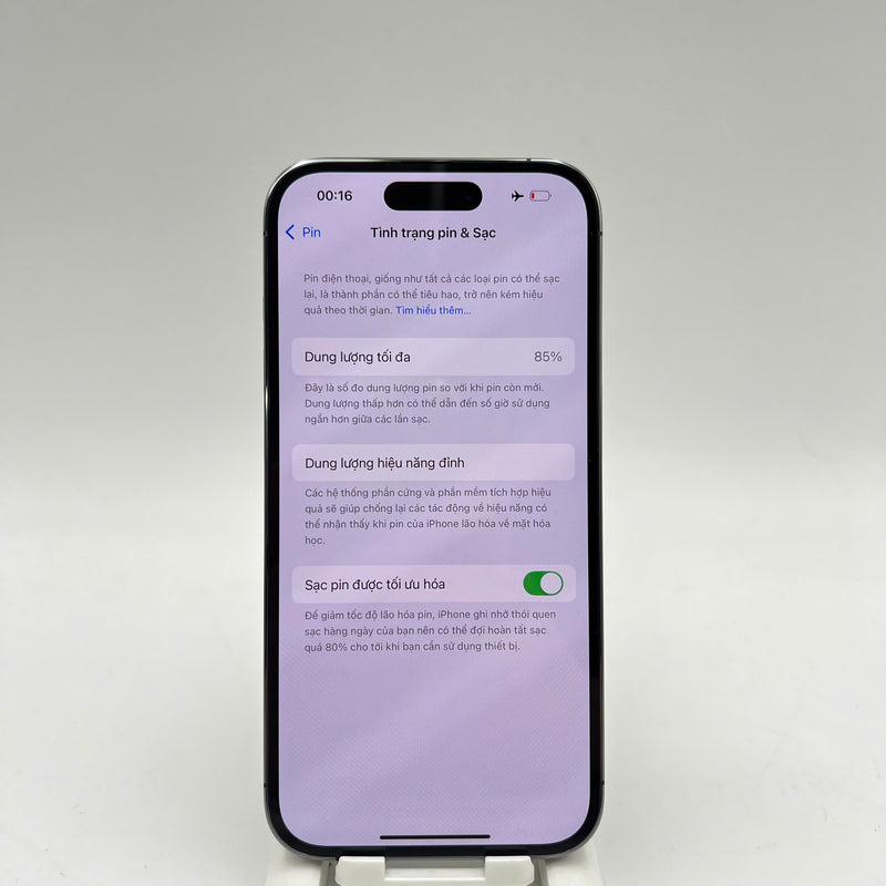 iPhone 14 Pro 128GB Tím 98% pin 85%  Máy đã trả hết tiền mạng dùng như Quốc tế Apple (màn LKCH) - HH2620