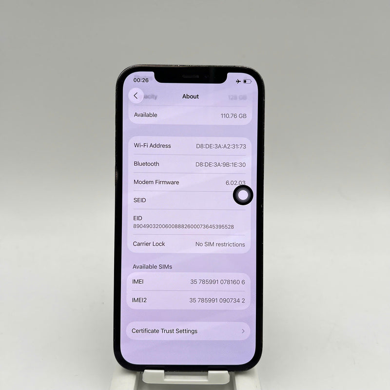 iPhone 12 Pro 128GB Xanh Dương 98% pin 85% ĐBH Máy đã trả hết tiền mạng dùng như Quốc tế Apple (viền xước) - HH1606