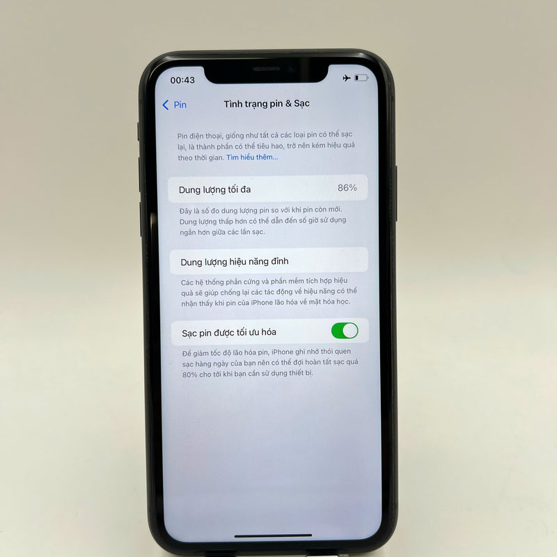 iPhone 11 256GB Đen 98% pin 86% Máy đã trả hết tiền mạng dùng như Quốc tế Apple (đốm 1x) - HH6307