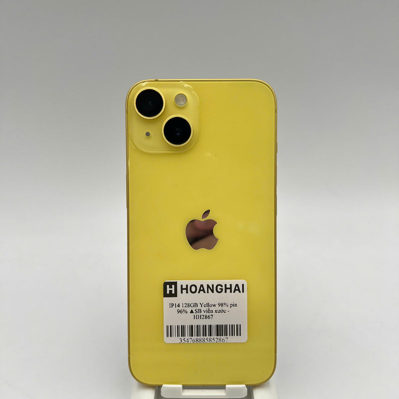 iPhone 14 128GB Vàng 98% pin 96% Quốc tế từ SB (Không dùng sim SB - viền xước) - HH2867