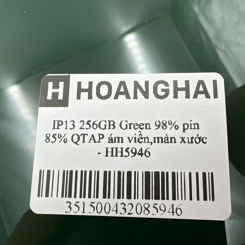 iPhone 13 256GB Xanh Lá 98% pin 85% Quốc tế Apple (ám viền, màn xước) - HH5946