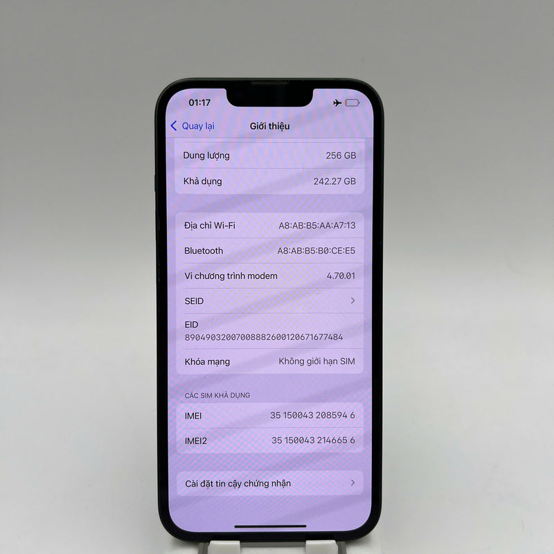 iPhone 13 256GB Xanh Lá 98% pin 85% Quốc tế Apple (ám viền, màn xước) - HH5946