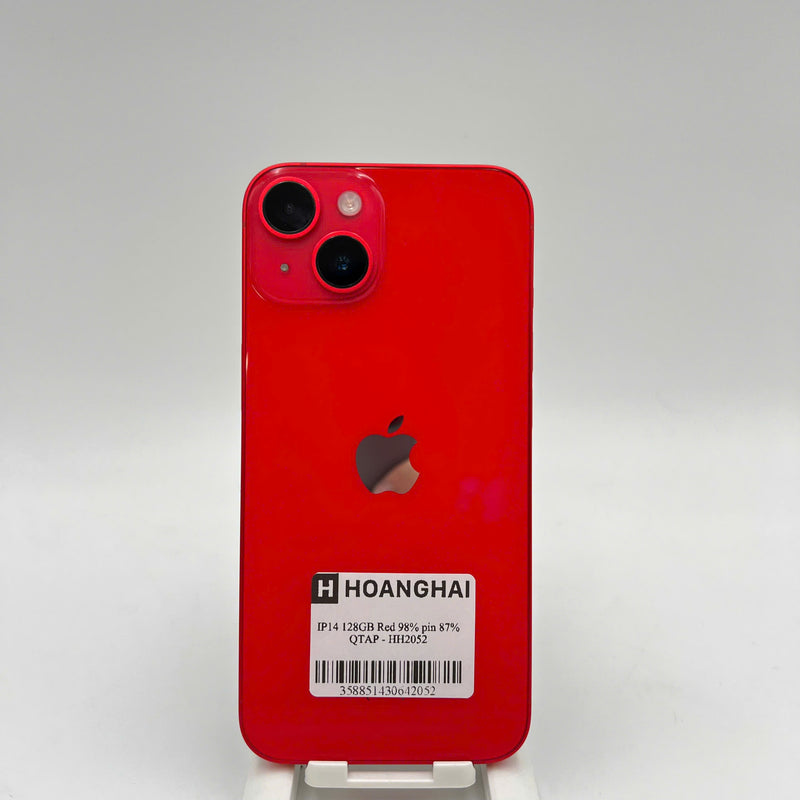 iPhone 14 128GB Đỏ 98% pin 87% Quốc Tế Apple  - HH2052