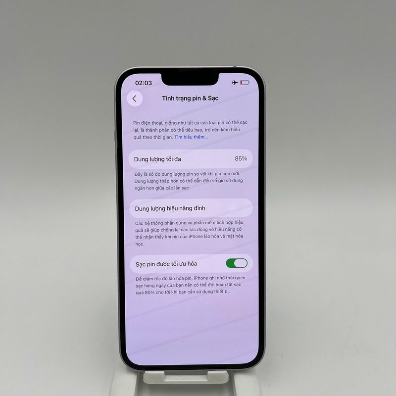 iPhone 14 128GB Tím 98% pin 85% Quốc tế từ AU (Không dùng sim AU)  - HH2197