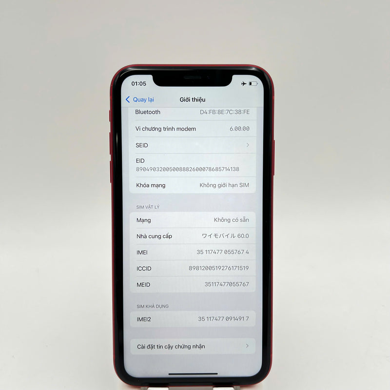 iPhone 11 128GB Đỏ 98% pin 90% Quốc Tế Apple (xước viền) - HH7674