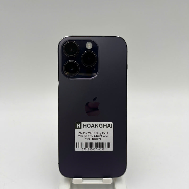 iPhone 14 Pro 256GB Tím 98% pin 87% Quốc tế từ DCM (Không dùng sim DCM - xước viền) - HH6591