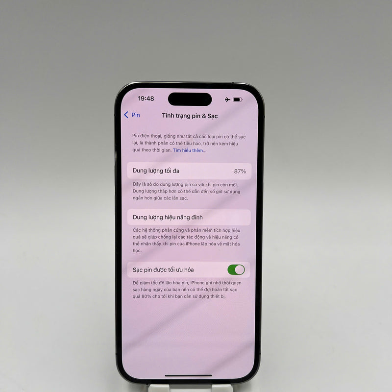 iPhone 14 Pro 256GB Tím 98% pin 87% Quốc tế từ DCM (Không dùng sim DCM - xước viền) - HH6591
