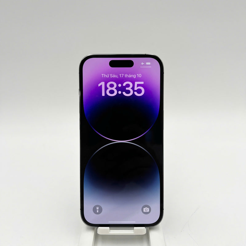 iPhone 14 Pro 256GB Tím 98% pin 85%  Máy đã trả hết tiền mạng dùng như Quốc tế Apple (ĐBH,pin và main ,Face ID LKCH,màn xước,xước sơn viền) - HH1139
