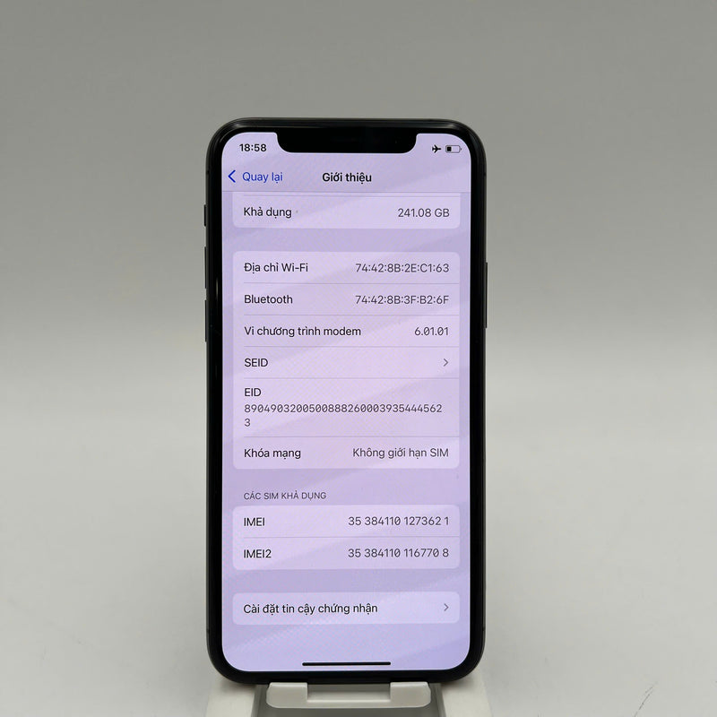 iPhone 11 Pro 256GB Đen 98% pin 91% Quốc Tế Apple (màn xước,viền xước) - HH3621