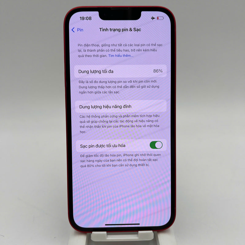 iPhone 13 128GB Đỏ 98% pin 86%  Quốc tế từ SB (Không dùng sim SB - xước viền cam) - HH4985