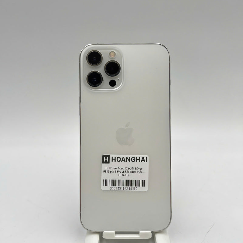 iPhone 12 Pro Max 128GB Bạc 98% pin 88% Quốc tế từ SB (Không dùng sim SB -  xước viền) - HH4512