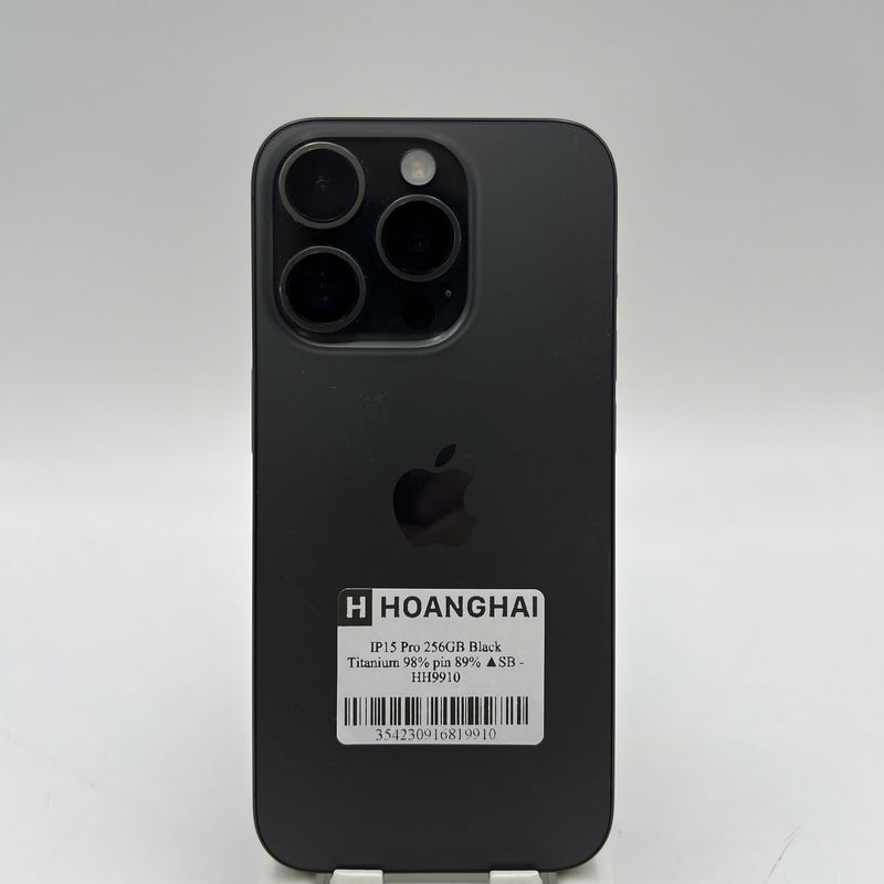 iPhone 15 Pro 256GB Đen 98% pin 89% Quốc tế từ SB (Không dùng sim SB) - HH9910