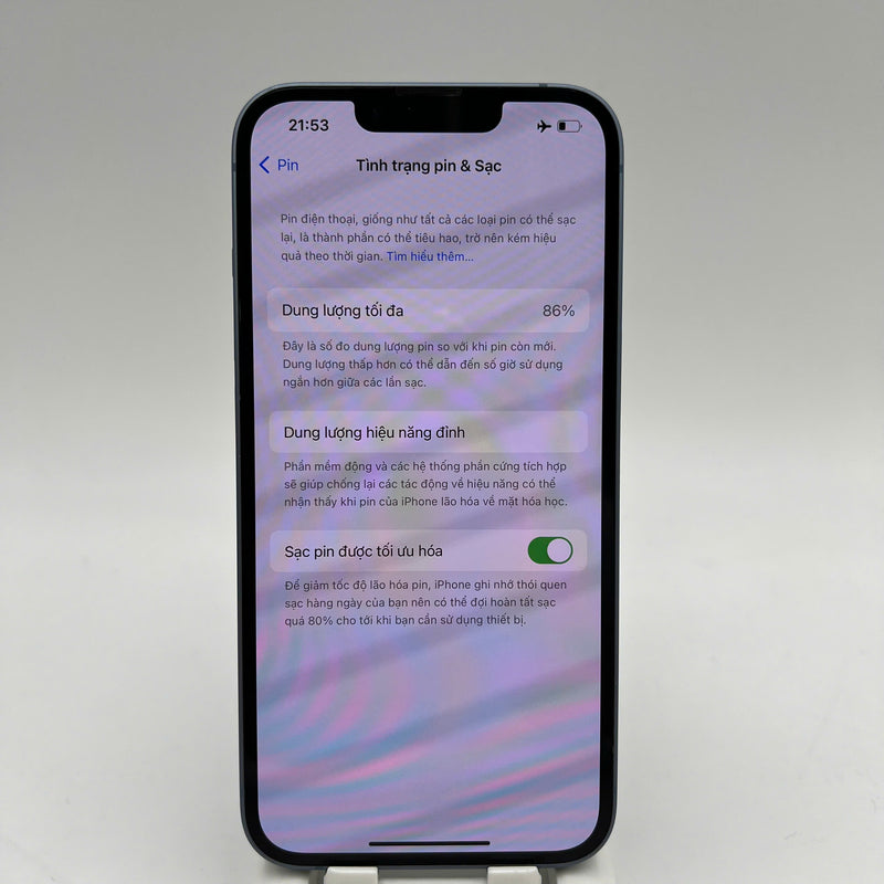 iPhone 14 128GB Xanh Dương 98% pin 86% Quốc tế từ SB (Không dùng sim SB - màn xước, viền xước) - HH3550