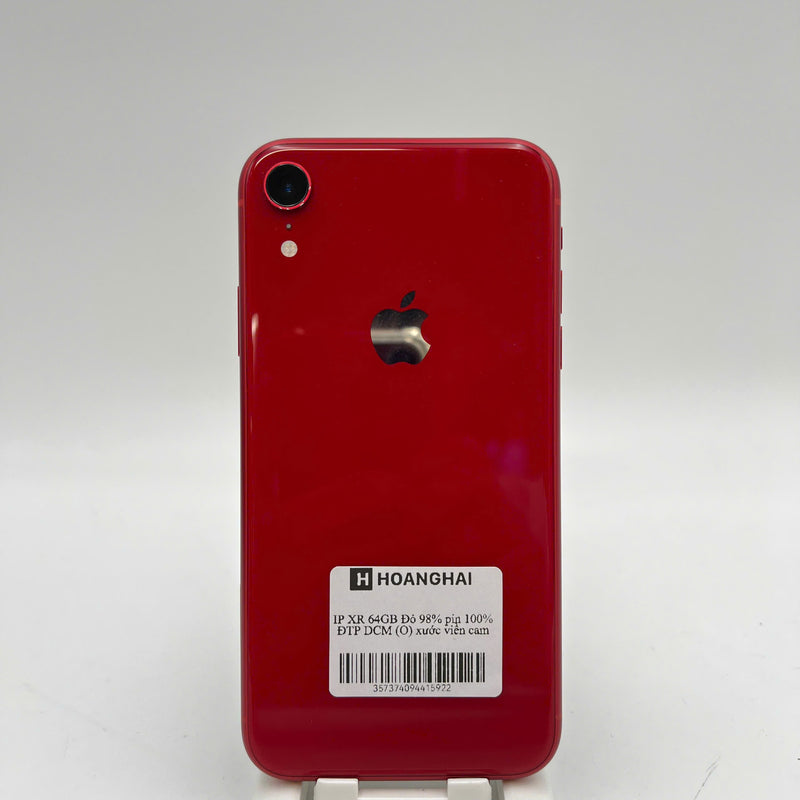 iPhone XR 64GB Đỏ 98% pin 100% Máy đã trả hết tiền mạng dùng như Quốc tế Apple (Đã thay pin - xước viền cam) - HH5922