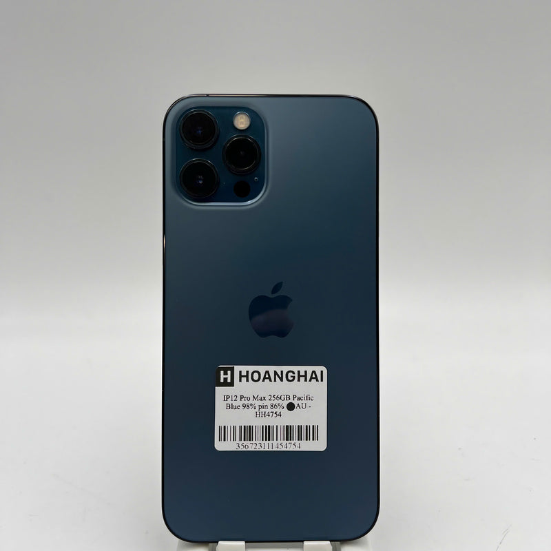 iPhone 12 Pro Max 256GB Xanh Dương 98% pin 86% Máy đã trả hết tiền mạng dùng như Quốc tế Apple - HH4754