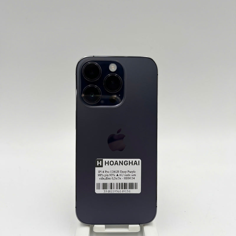 iPhone 14 Pro 128GB Tím 98% pin 93% Quốc tế từ AU (Không dùng sim AU - xước sơn viền, đốm 0.5x/3x) - HH9134