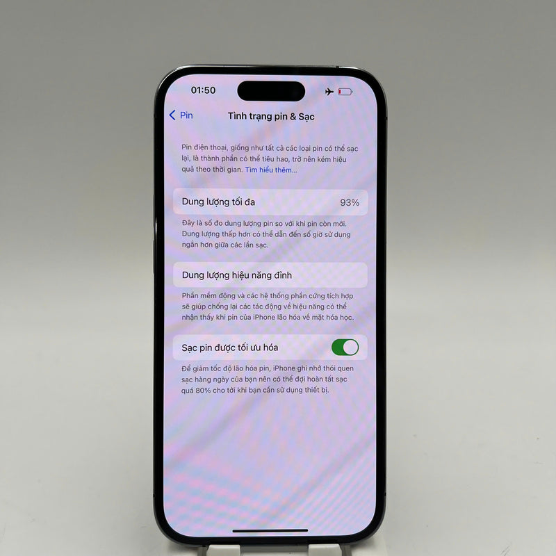 iPhone 14 Pro 128GB Tím 98% pin 93% Quốc tế từ AU (Không dùng sim AU - xước sơn viền, đốm 0.5x/3x) - HH9134