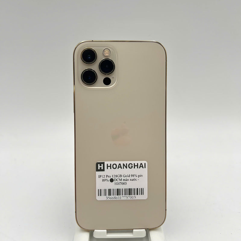 iPhone 12 Pro 128GB Vàng 98% pin 89% Máy đã trả hết tiền mạng dùng như Quốc tế Apple (màn xước) - HH7003